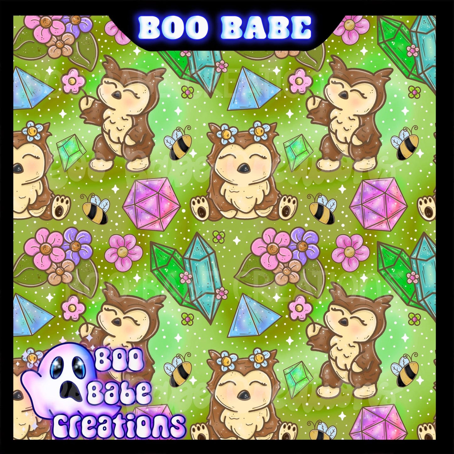 Owl Bear Floral