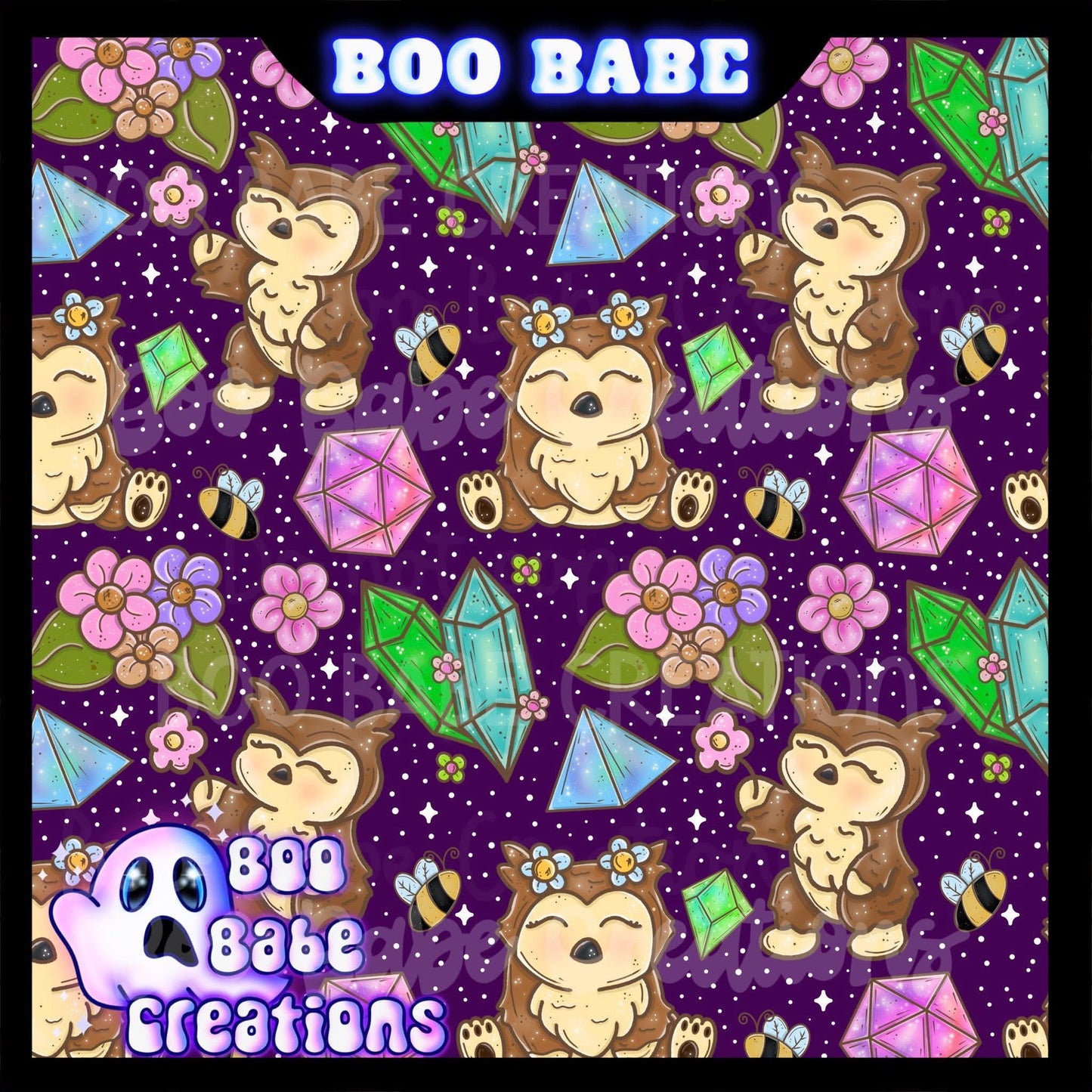 Owl Bear Floral