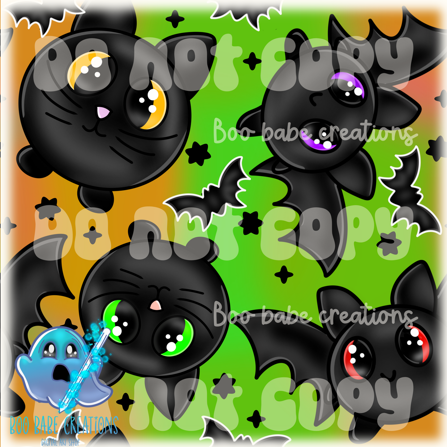 Bats and Kitties Plush